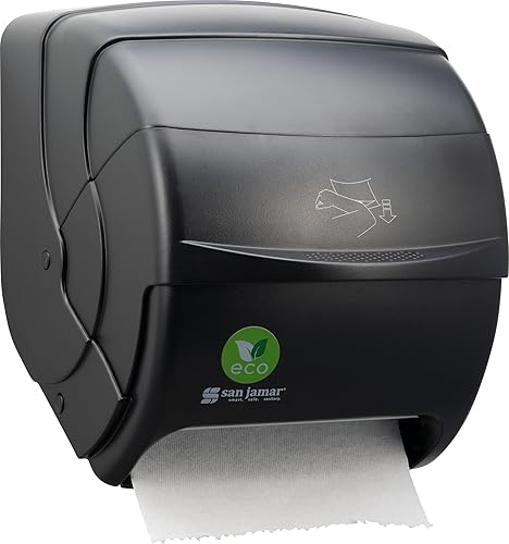 Miniatura 2 de San Jamar Ecologic Integra - Dispensador de toallas de papel de plástico reciclado, capacidad de rollo universal, dispensador de pared con cero
