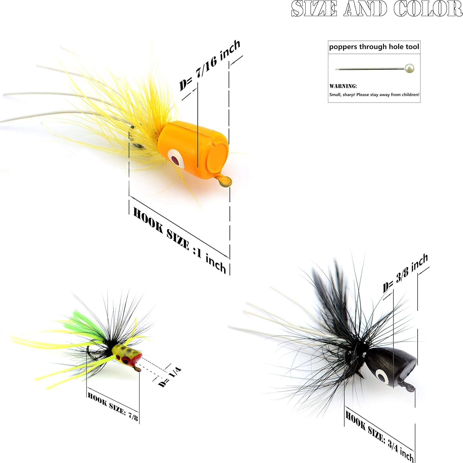 Fly Fishing Flies Kit Fly Assortment Trout Bass Lure Set with Fly Box, with Dry,Wet,Wooly Buggers, Nymphs, Streamers,Fly Poppers (Super Combo)