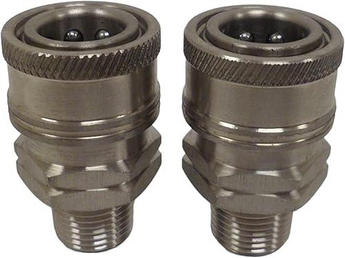 Miniatura 8 de Ultimate Washer UW11-PW4712, acoplador hembra, acero inoxidable, paquete de 2 (14 pulgadas)