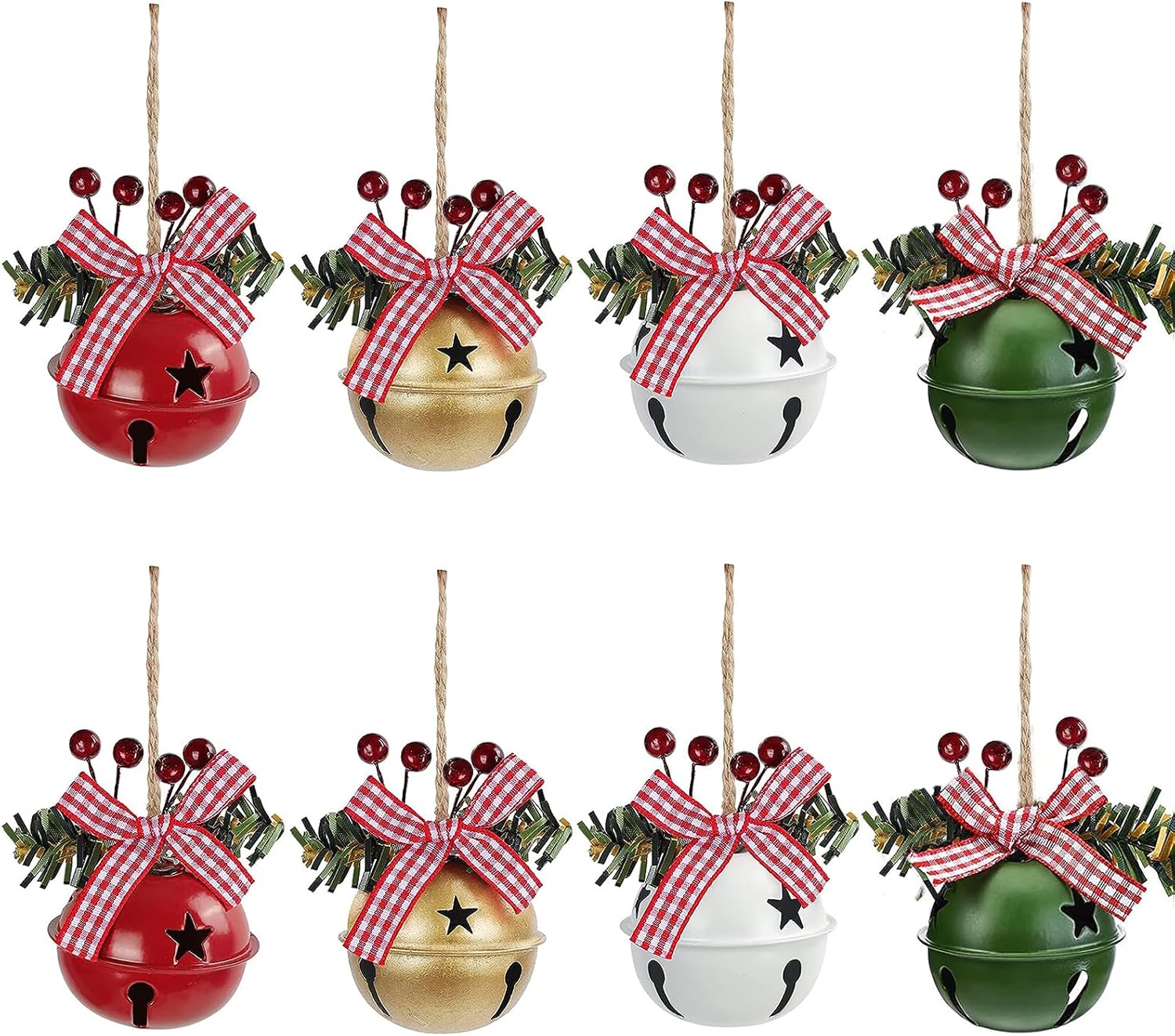 SET 3 CAMPANE ALBERO DI NATALE IN CORDA