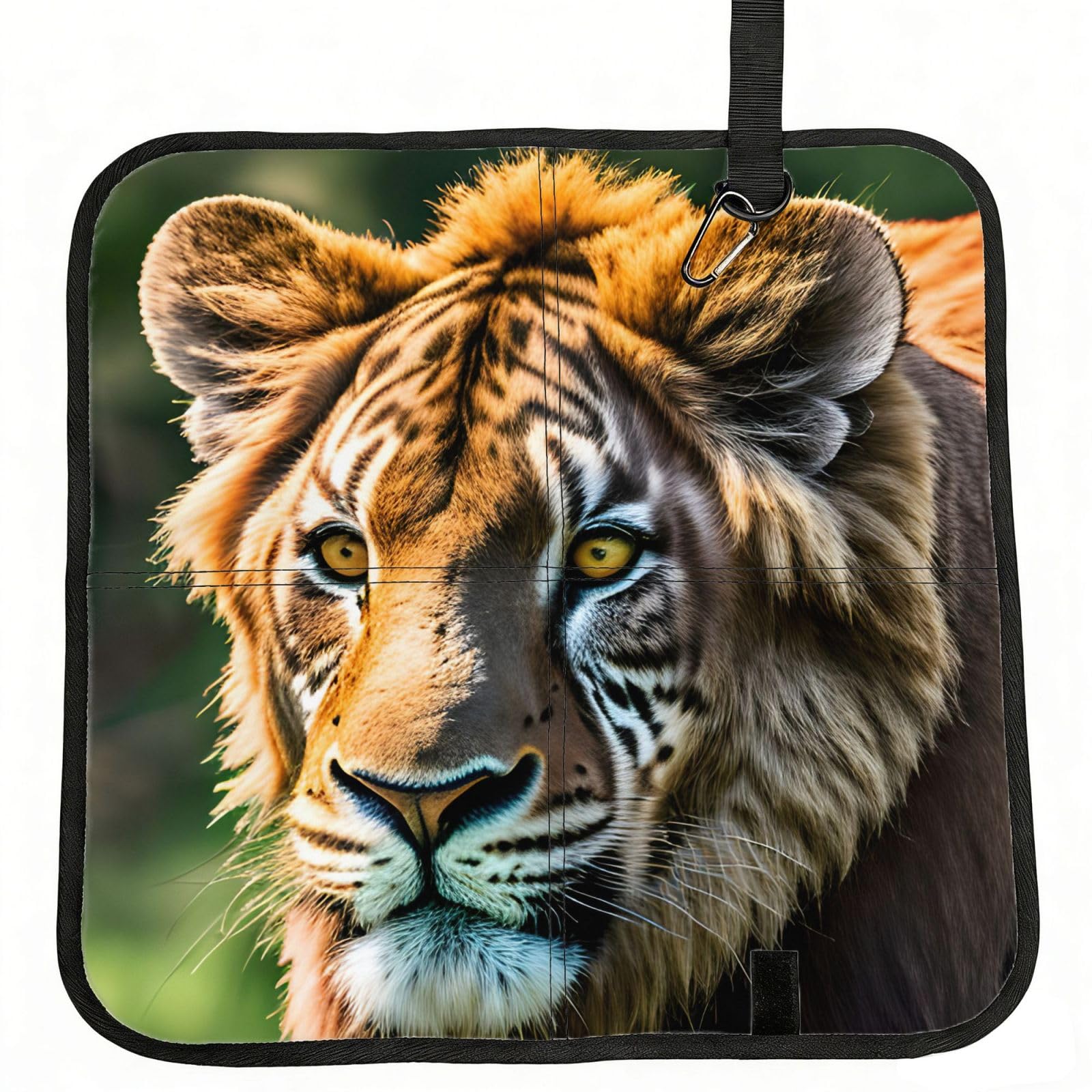 AYYQWE African Animals Print Foldable Seat Cushion Portable Chair Pad Office Commuting Picnic Camping Outdoor