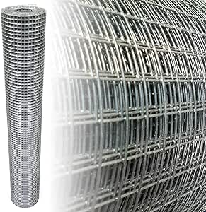 Rete Da Voliera In Acciaio Zincato - Maglia 12x12mm, Rotolo 10m X 100cm, Nero, Per Animali E Giardino - Foto 2