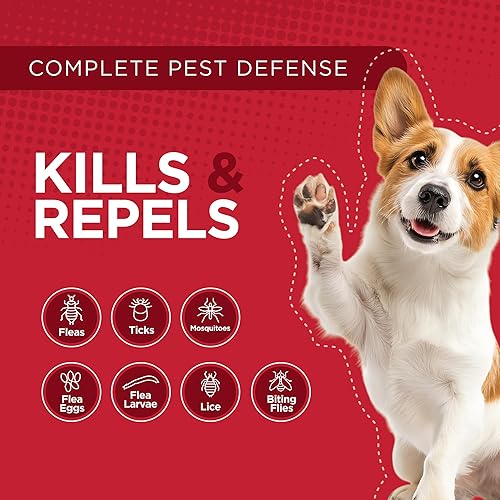 Miniatura 4 de TevraPet Activate II Prevención de pulgas y garrapatas para perros, 4 unidades, perros grandes de 21 a 55 libras, gotas tópicas, tratamiento