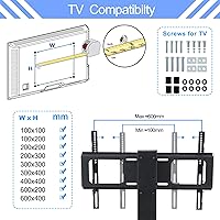 Vista 5 de Soporte de TV con soporte ajustable en altura Soporte de entretenimiento para 32 a 65 pulgadas LCD de plasma LED o TV de pantalla curvada de 3