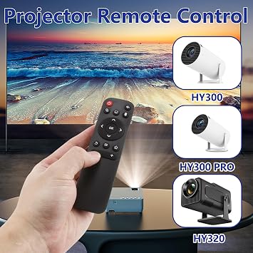 Projector Remote Control for Global Verison HY300 HY320 HY300Pro for Xgody Gimbal 3 for Xgody Gimbal 3 Maypug P1 Mini Gaimoo GM200 Mini Portable Projector Smart Remote Control
