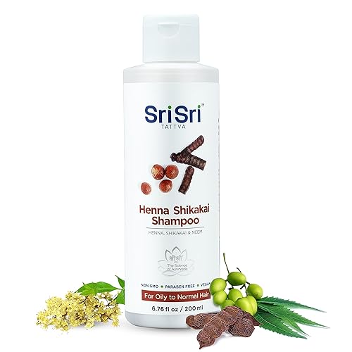 SRI SRI TATTVA Shikakai - Champú de henna - Limpiador natural del cuero cabelludo ayurvédico para cabello sedoso, acondicionado, grueso y brillante,