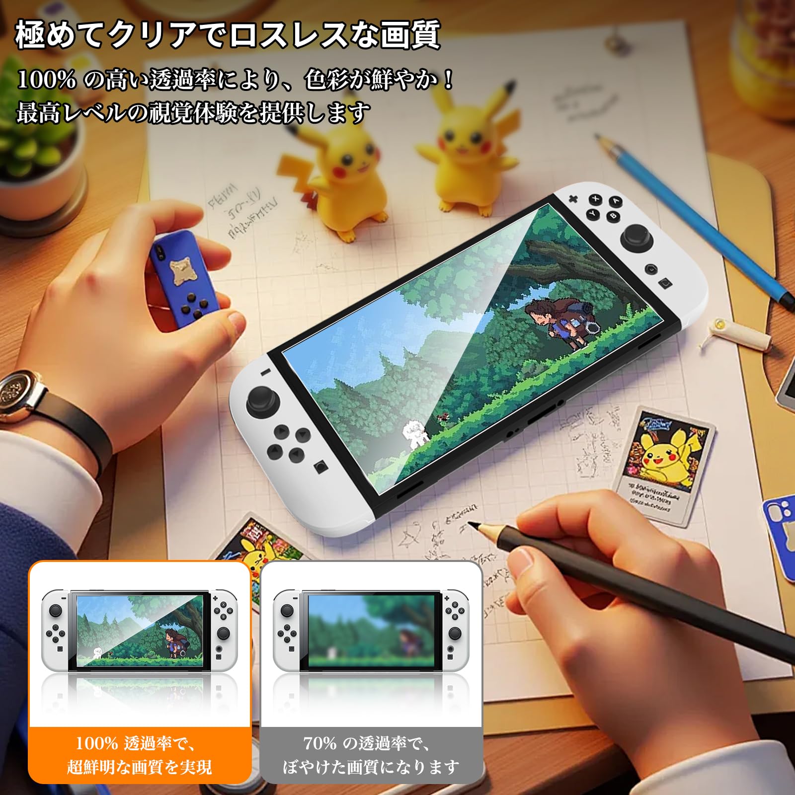 Amazon.co.jp: 【1枚セット】For Switch 2 フィルム 貼り付け