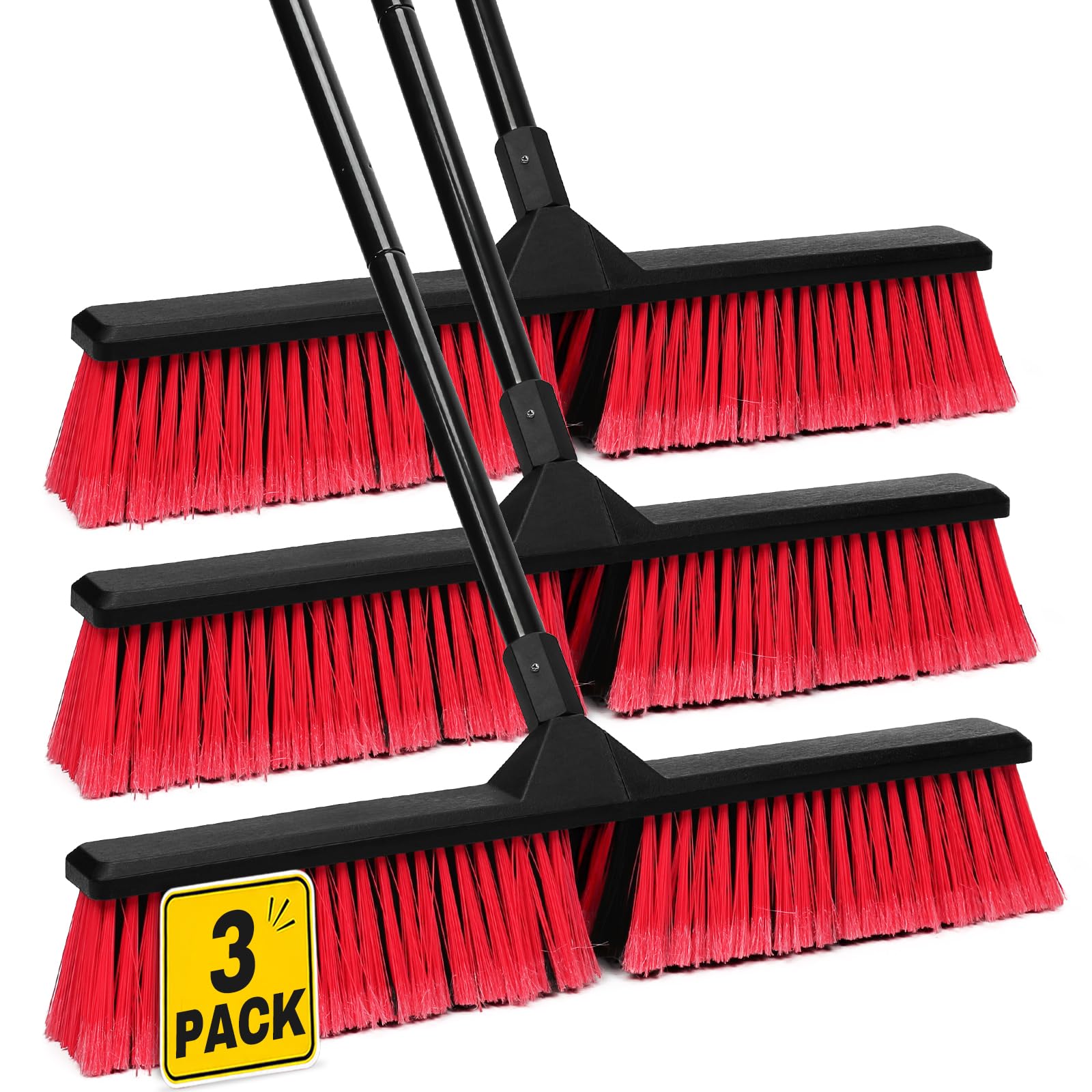 Photo 1 of TrueYee 24" Push Broom (3-Pack)
