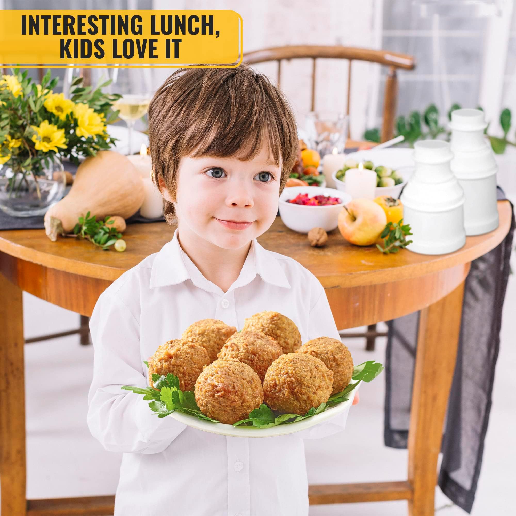 2 formy do robienia kulek mięsnych, arancini i klopsików, pojemność 80-160 g, forma do kulek ryżowych i klopsików, krokietów ziemniaczanych, Arancinotto