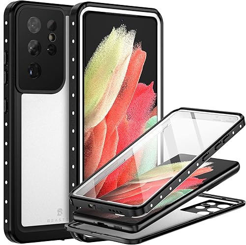 BEASTEK Funda impermeable para Samsung Galaxy S21, serie NRE, a prueba de golpes, con protector de pantalla integrado, cubierta protectora de cuerpo