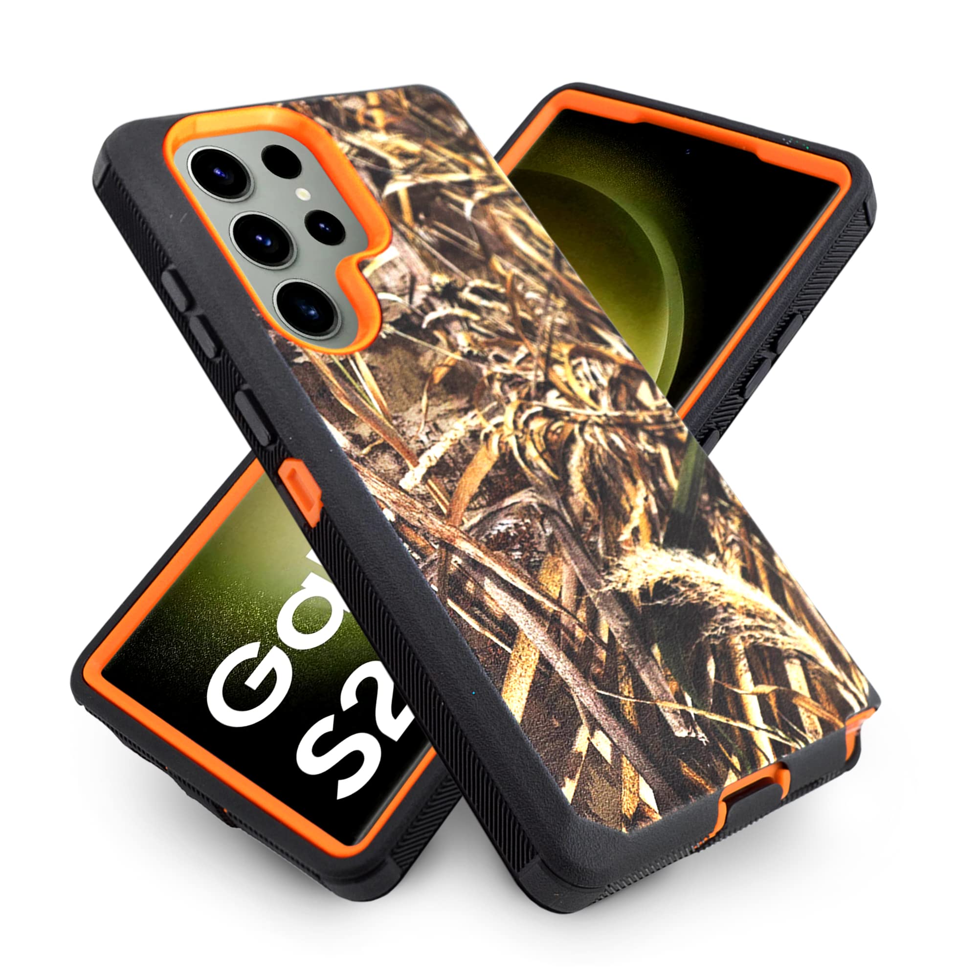 Customerfirst Compatible for Samsung Galaxy S23 Ultra Case, with Belt Clip Holster Heavy Duty Rugged Shockproof Full Body Protection Kickstand Cover with Built in Screen Protector (Camo)