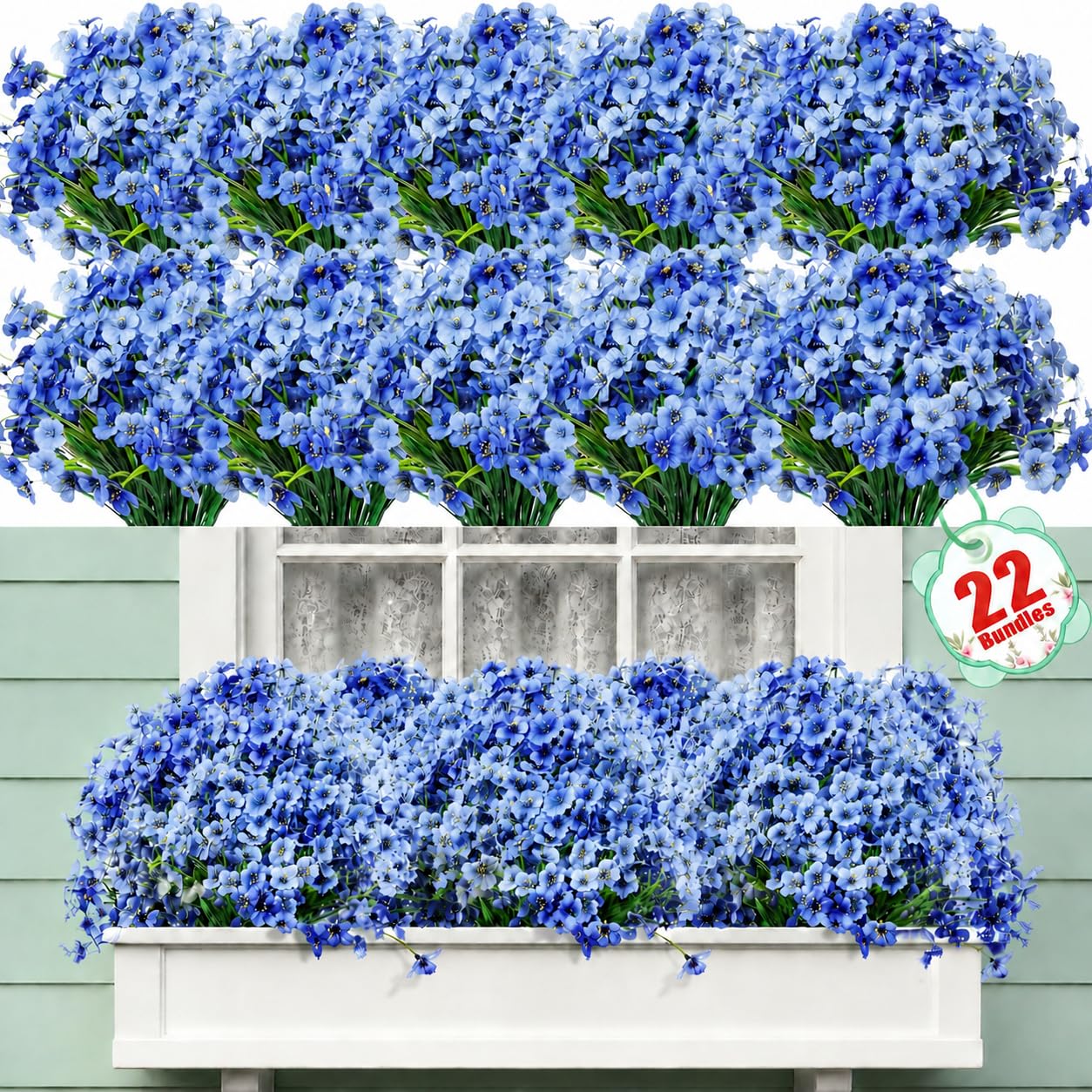 Amazon.com: 22 Pack Artificial Flowers Outdoor Fake Plants, Faux