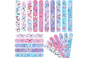 48 Pcs Butterfly Slap Bracelets for Girls Kids Party Favors