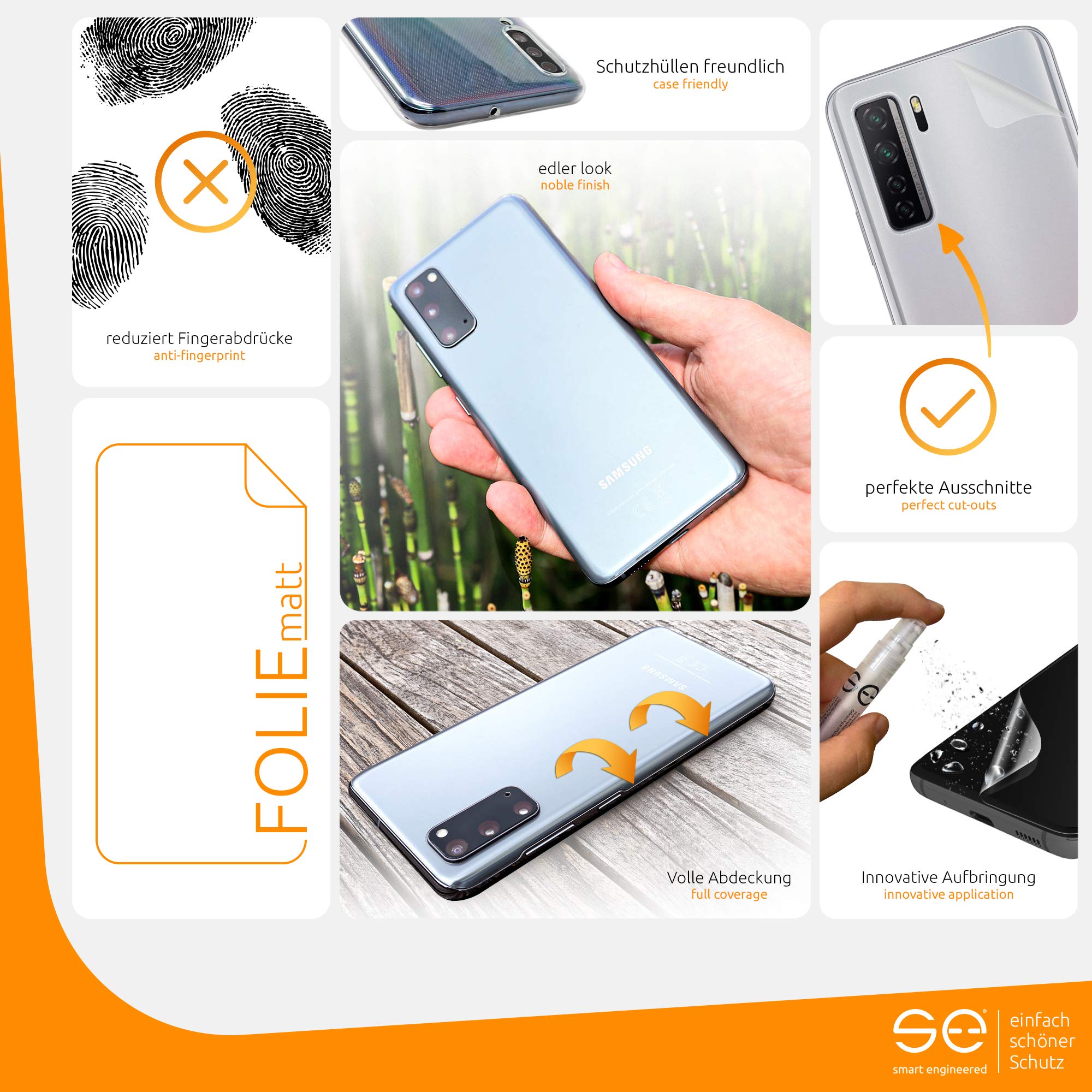 smart engineered 3D Pellicola protettiva per schermo per Huawei P40 Lite 4G antiriflesso [2 pezzi Opaco, Case-friendly, Non Vetro Temperato ma Pellicola Protettiva TPU