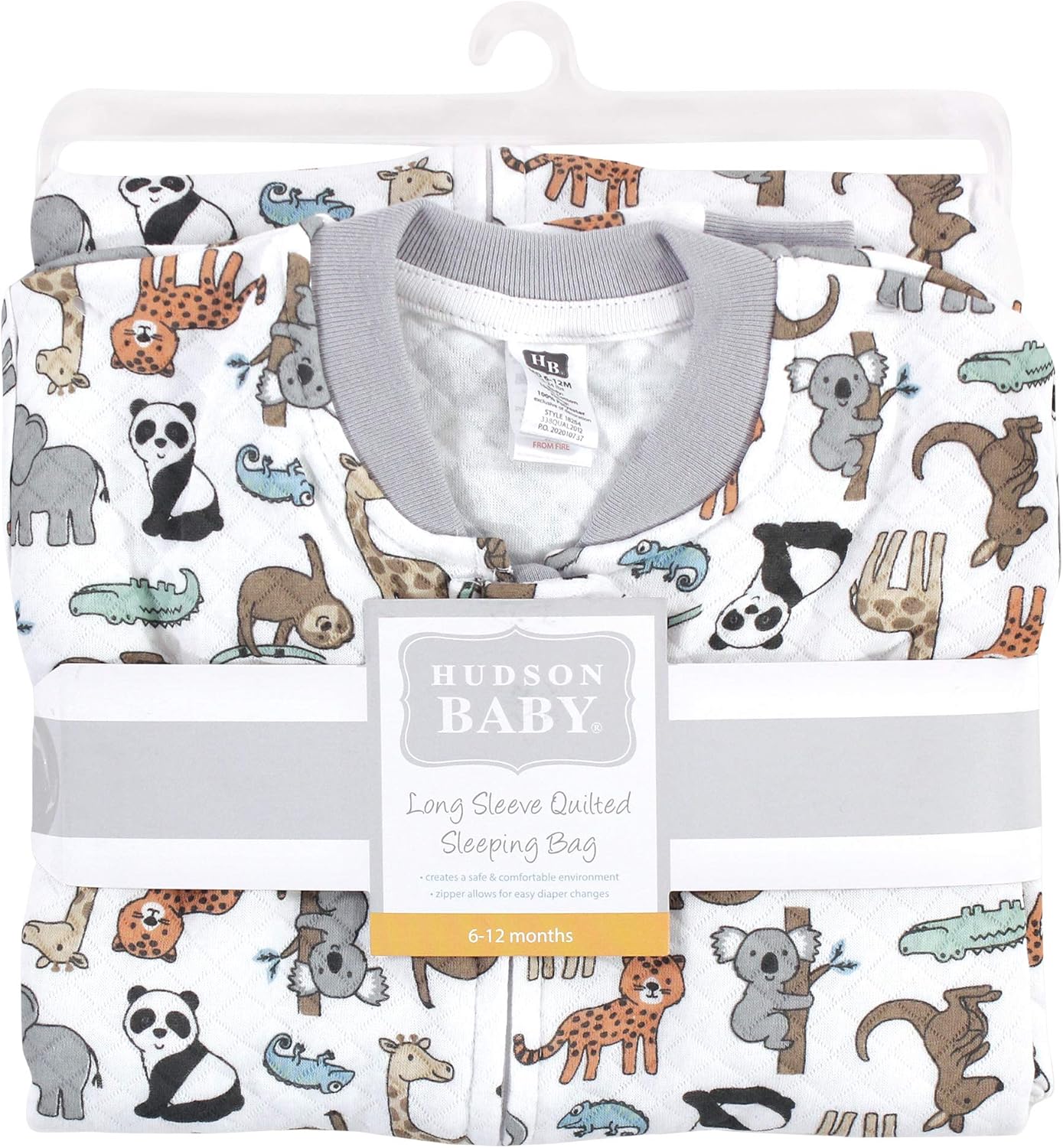 Hudson Baby Unisex Baby Premium Quilted Long Sleeve Sleeping Bag and Wearable Blanket : Baby