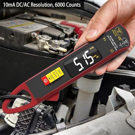 BSIDE Low Current Clamp Meter, DC/AC Amp with Smart Mode, True RMS 6000 Counts Rechargeable Auto-Ranging Multimeter Tester, Measures Temperature Capacitance Diode Duty Cycle Hz Ohm Live Check Voltage