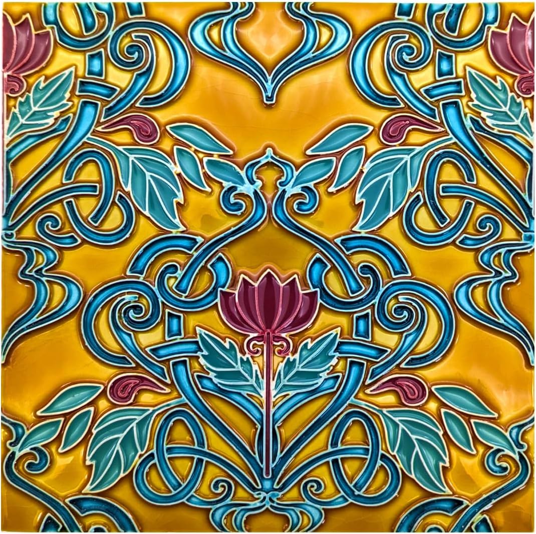 Hand Painted Portuguese Ceramic Tile Large Square Trivet Made in Portugal (TG10)