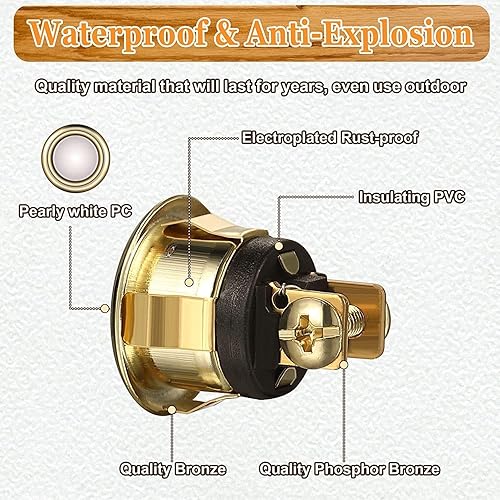Miniatura 2 de Dreyoo Botón de metal iluminado para timbre, interruptor universal de apertura de puerta de garaje con luz LED compatible con la mayoría de timbres