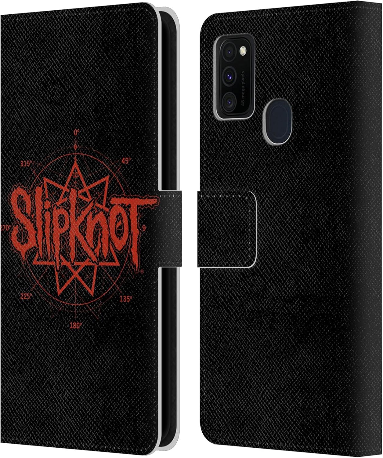 Head Case Designs Officially Licensed Slipknot Logo Key Art Leather Wallet Case Compatible with Galaxy M30s (2019)/M21 (2020)