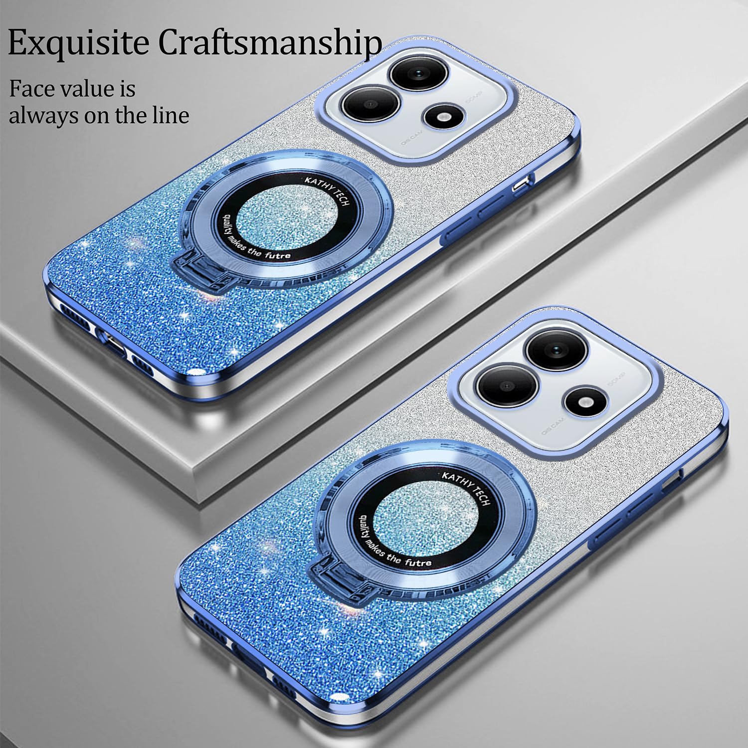 Cover per Xiaomi Redmi Note 14 4G Silicone con Anello di Supporto