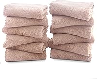 Vista 33 de TENSTARS Juego de 12 paños de alta calidad, secado rápido, terciopelo coral de microfibra suave, altamente absorbente, uso multiusos como baño, spa