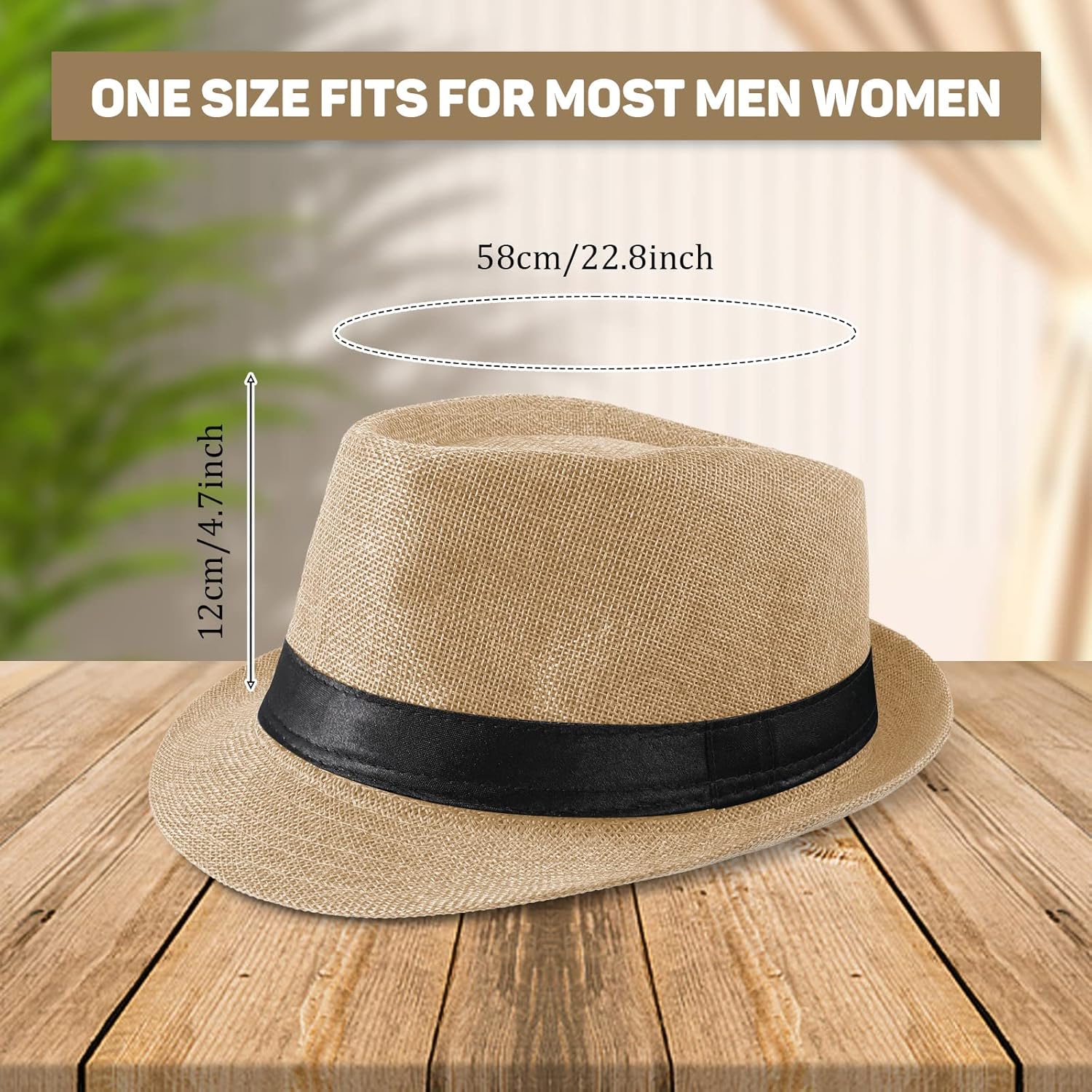 Tarpop 10 Pcs Fedora Hats for Men Women with Brim Unisex Hat Gangster Cap 1920s Party Accessory - Image 2