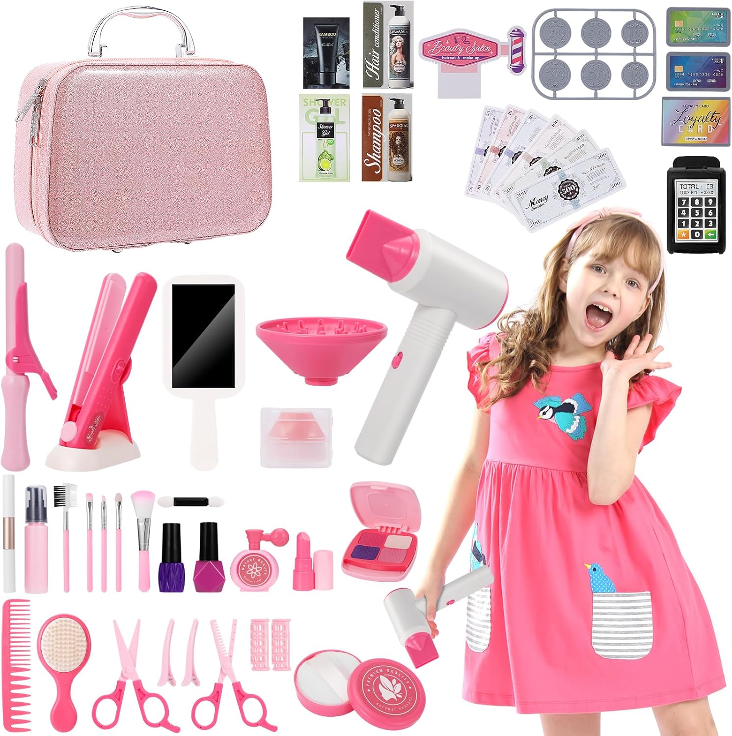 43PCS Hair Salon Toys for Girls,Pretend Play Hair Nigeria Ubuy