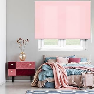 Blindecor Ara | Estor enrollable translúcido liso - Rosa, 140 x 175 cm (ancho por alto) | Tamaño de la Tela 137 x 170 cm | Estores para ventanas