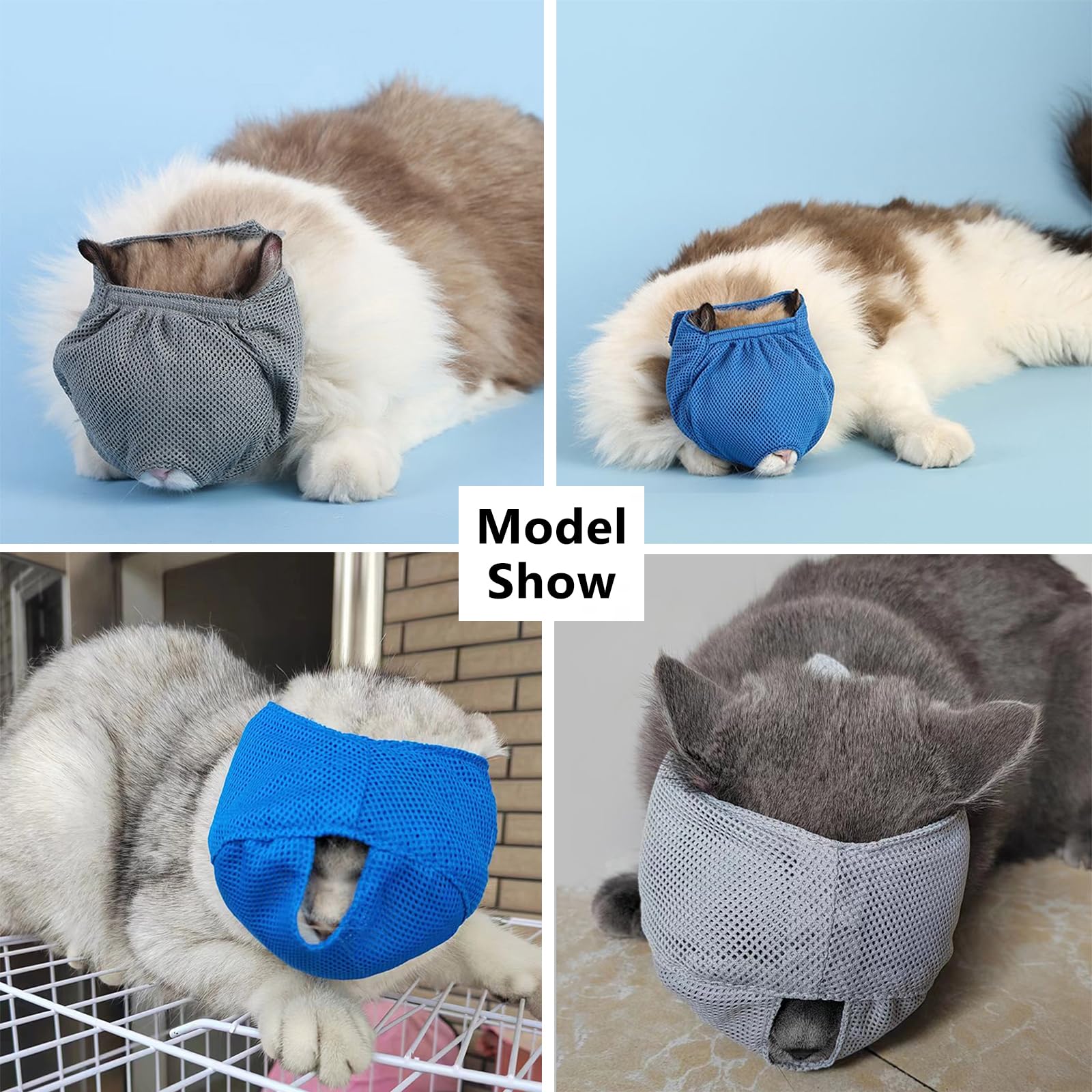 Dog Muzzles,Breathable Mesh Pet Mouth Cover,Adjustable Cat Grooming Mask Prevent Biting_L(Pink)