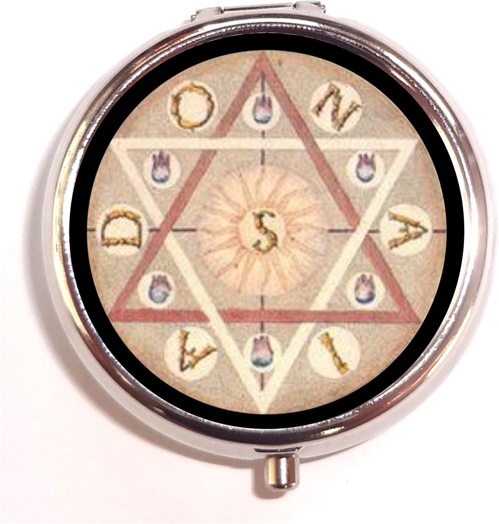 Alchemy Occult Pill Box Pill Case Medicine Organizer Pagan Spiritual