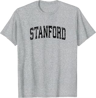 Stanford California CA Vintage Athletic Sports Black Design T-Shirt