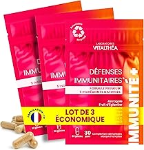 IMMUNITE + | Immune & Anti-Fatigue Defenses | Vitamin C + D3 100% AR | 5 100% Natural Plants + Shiitake | Astragalus 100 mg | Rosa Canina 80 mg | Green Propolis | Siberian Ginseng Root