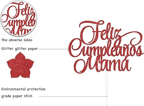 Miniatura 2 de Decoración para tartas con texto en inglés Happy Birthday en español Mom Happy Birthday, Best Mom Ever, Happy Mom, Happy Mom, Happy Mom, Happy Mom,