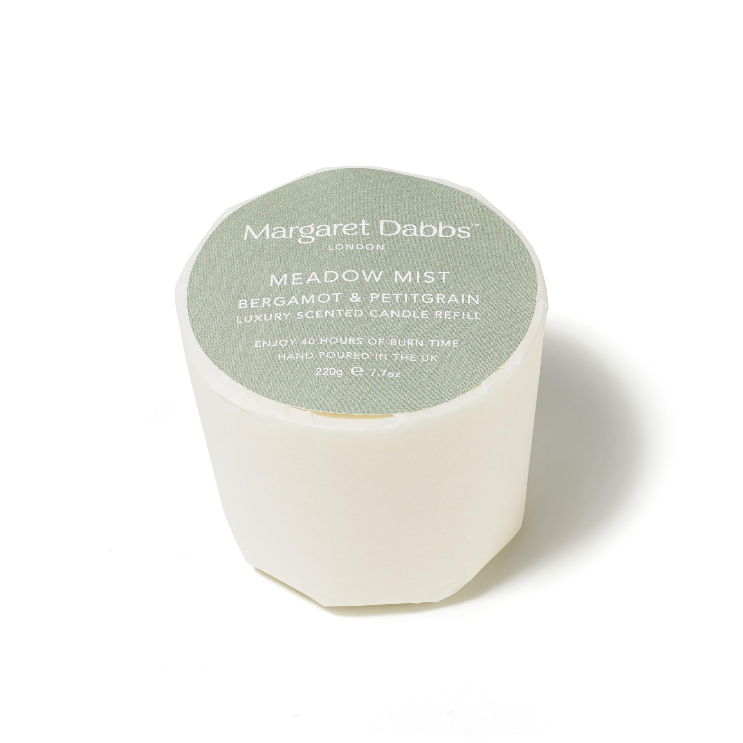 Margaret DabbsMeadow Mist Luxury Scented Candle Refill- Bergamot & Petitgrain, 220g