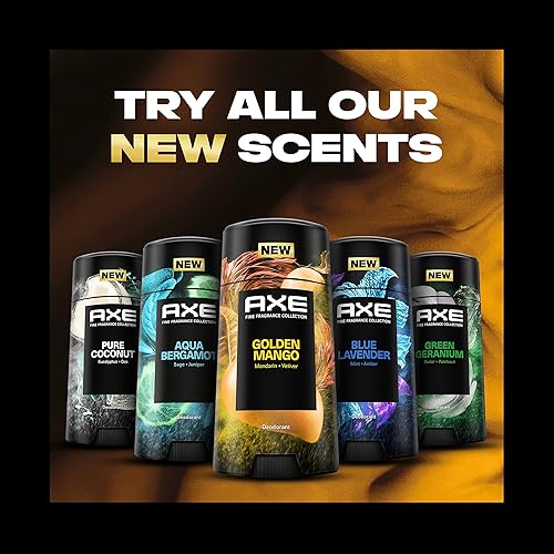 Miniatura 7 de AXE Fine Fragrance Collection - Desodorante en barra de mango dorado, 4 unidades con frescura 48H y protección contra olores con aceites esenciales