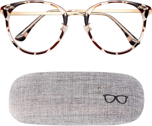 Blue Light Blocking Glasses Computer Gaming Clear Frame Women Men Anti Blue Light Glasses Women Lightweight Computer Glasses Non-Prescription Lens Anti Glare Anti Headache Eyestrain Eyeglasses