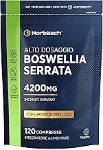 Horbaach Boswellia Serrata 4200mg | 120 Vegan Tablets | with Boswellic Acids | Boswellia Extract High Dosage Supplement | by Horbaach