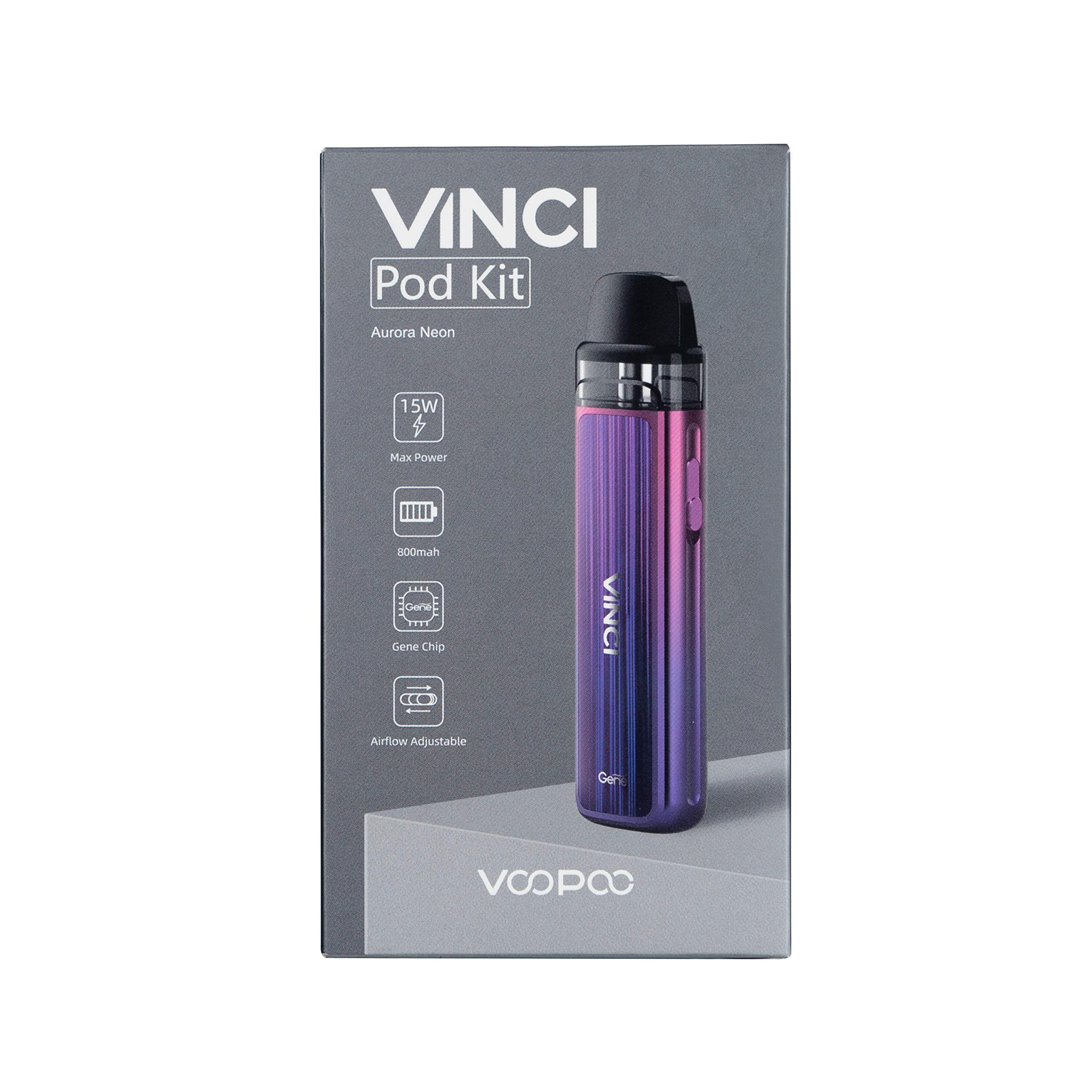 Official VOOPOO Vinci Pod Vape 15W Airflow System with Built-in 800mAh  Battery E Cigarette PnP Coils 2ml Pod -Aurora Neon (No Nicotine,No E  Liquid): Amazon.co.uk: Electronics & Photo