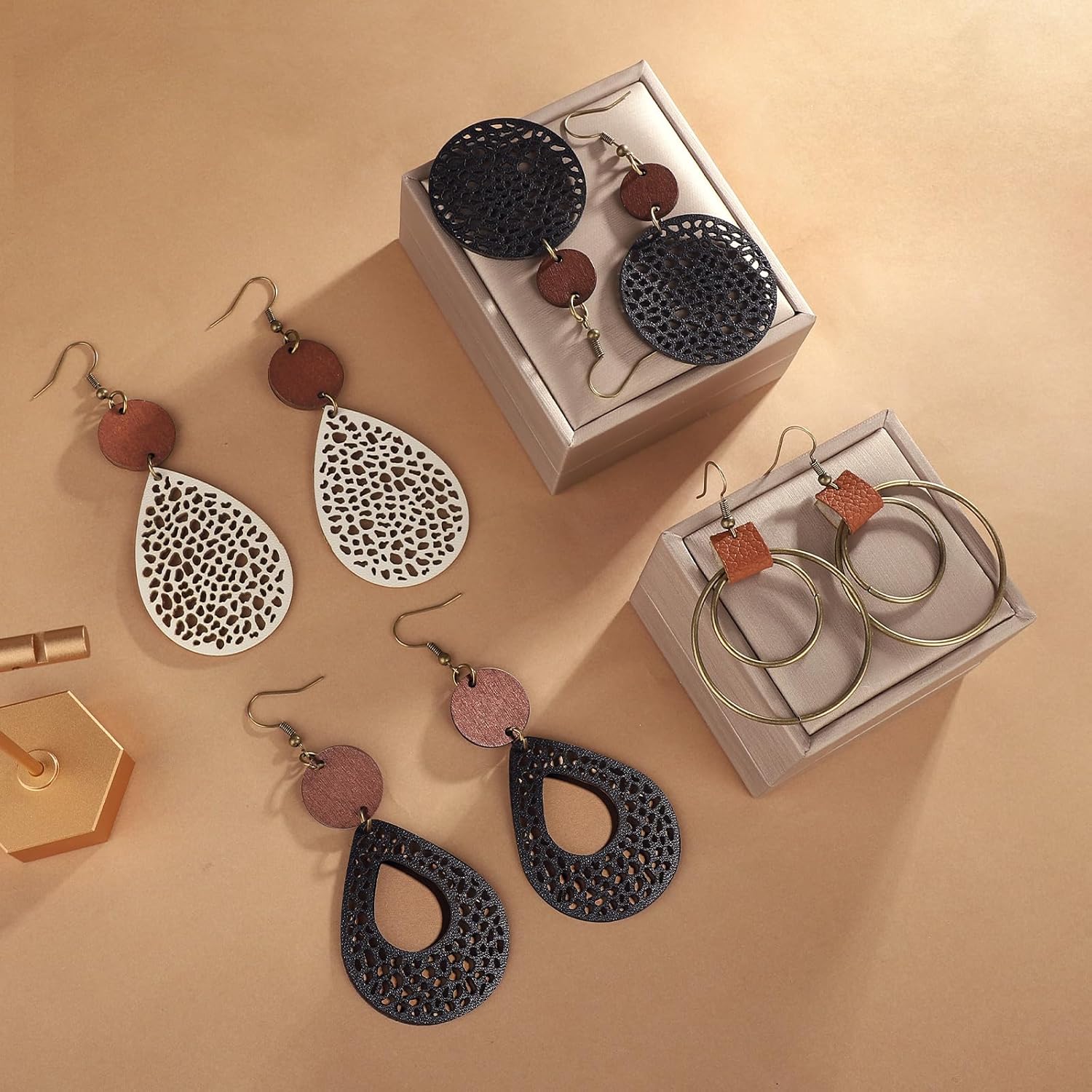 9 Pairs Boho Vintage Earrings AND 9 Pairs Statement Earrings for Women