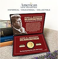Vista 3 de American Coin Treasures Moneda de medio dólar JFK de plata en capas en oro puro