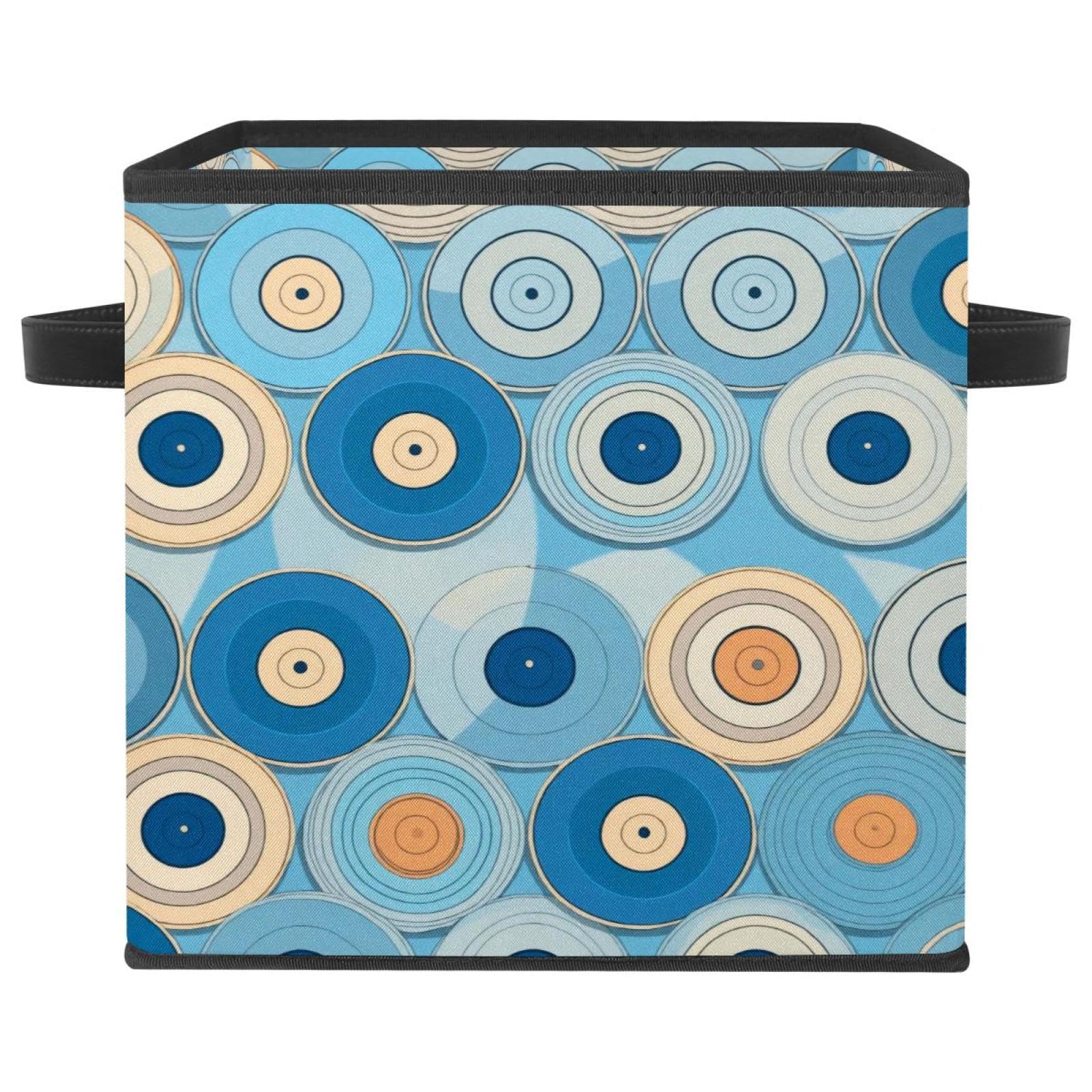 Panier de rangement durable Blue Records pour organisation maison