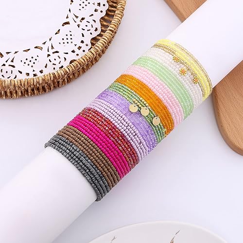 Miniatura 3 de Taouzi Cuentas de cintura para mujer, cadena de cuerpo con cuentas de colores, cadena elástica, cadena de cintura para playa, bikini, cadenas de