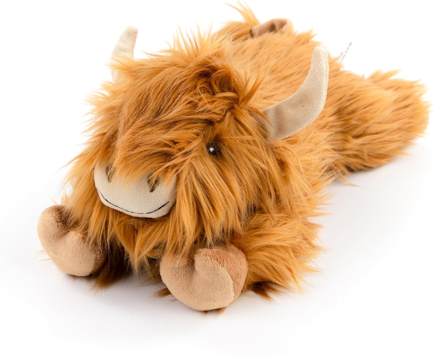 Fuzzl Super Soft Dog Toy Harry Highland Cow Large | Giggle Squeaker, Durable Chew & Fetch, For Small Medium & Large Dogs