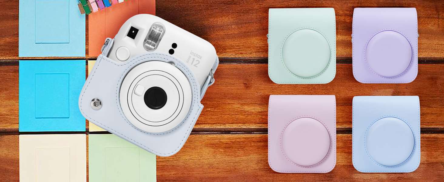 Custodia Protettiva Per Fujifilm Instax Mini 12/11 - Borsa In Pelle PU Con Tracolla