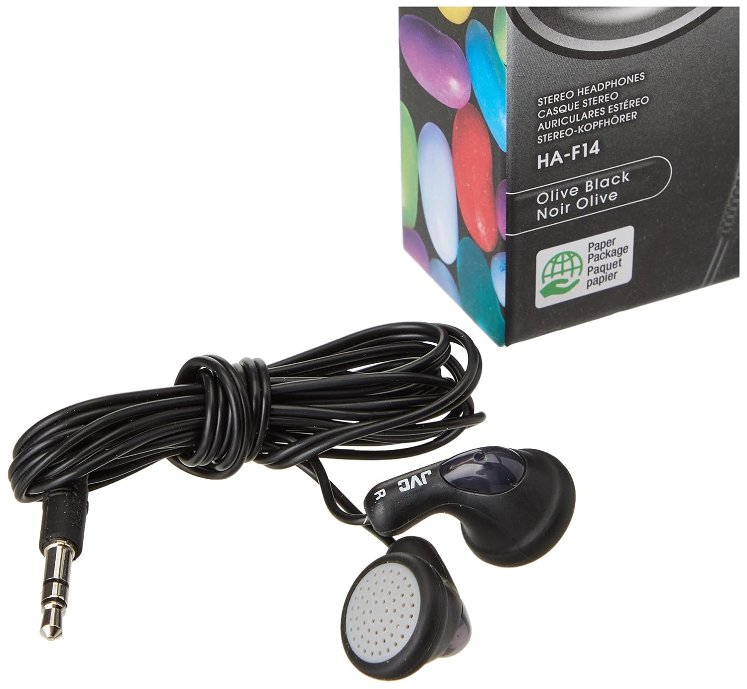 JVC Gumy In-Ear Wired Headphones Earphones Compatible with iPod, iPhone, Samsung - Black - Image 3