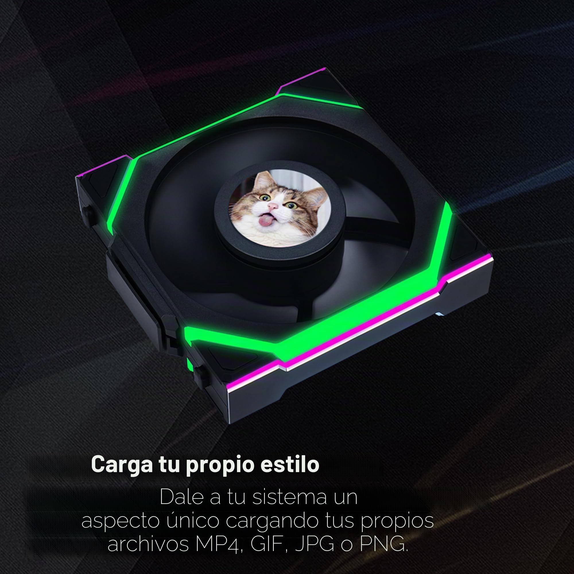Lian Li UNI Fan SL - Ventilador inalámbrico LCD (ARGB, PWM, 3 unidades, incluye controlador, 120 mm), color negro