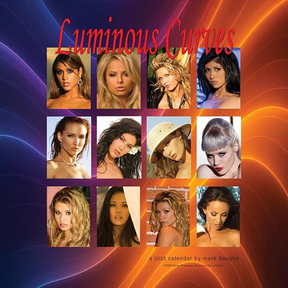 Luminous Curves 2026 Nude Girls Butts Wall Calendar