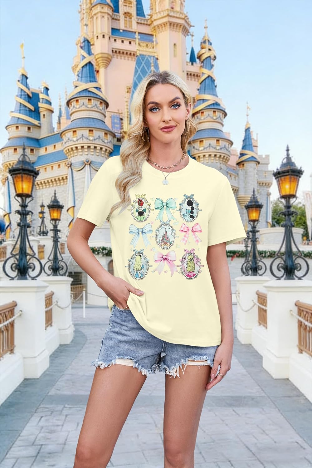 Women Magic Kingdom Shirt Princess Shirts Magical Castle Tshirt Family Vacation Tee Casual Short Sleeve Top - Image 3