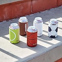Vista 5 de S'well Enfriador de bebidas de acero inoxidable, se adapta a latas y botellas de 12 onzas, punto de partido, recipiente aislado al vacío de triple