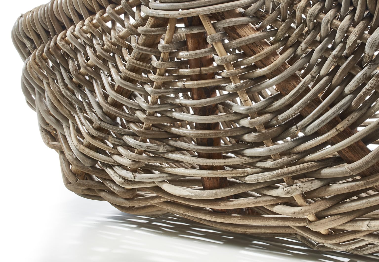 Kobolo Einkaufskorb CLARA aus Rattan in 45x31x39 cm Kubu Grey